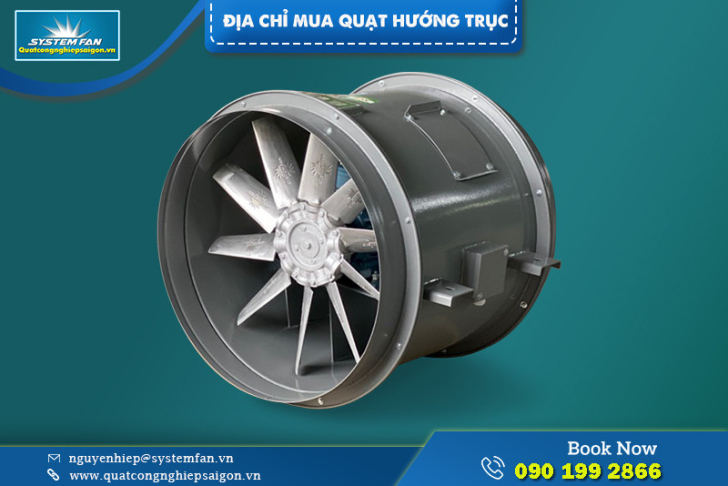 Tác dụng của quạt hướng trục công nghiệp