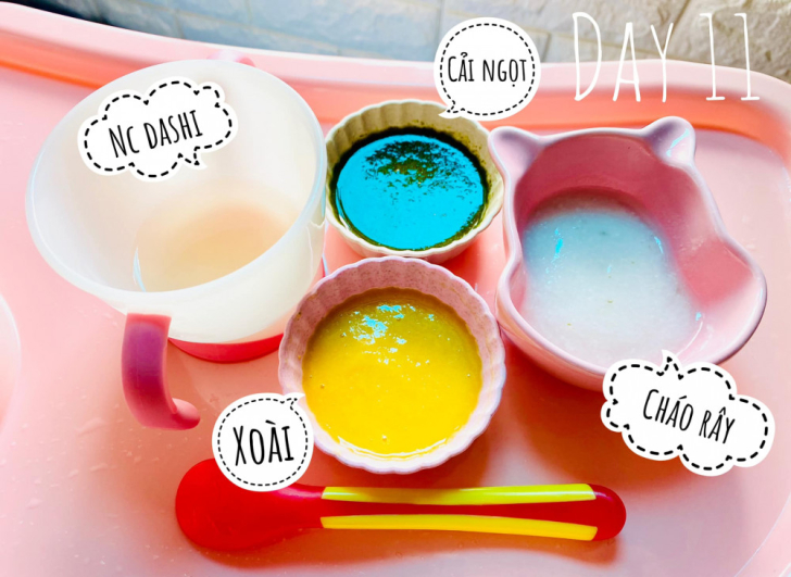 Thực đơn 30 ngày ăn dặm của bé Ry