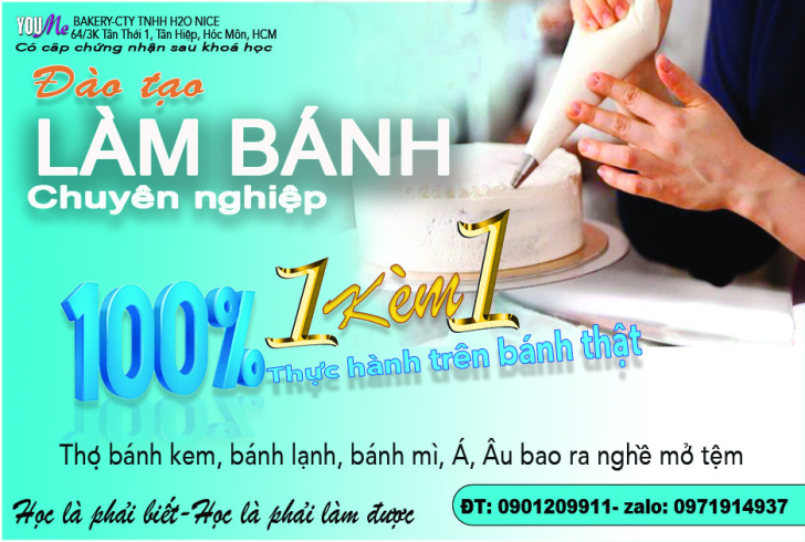 Bánh kem Youme Hóc Môn tuyển sinh lớp thợ bánh kem chuyên nghiệp 2023