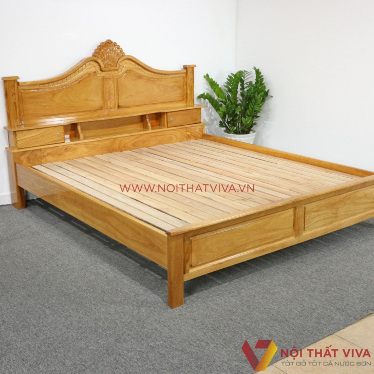 Giường ngủ gỗ chân cao - Lưu giữ phong cách nội thất truyền thống Việt trong thiết kế hiện đại