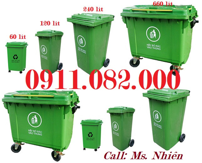 Thùng rác 120L 240L 660L giá rẻ-thùng rác 40 lít giá rẻ