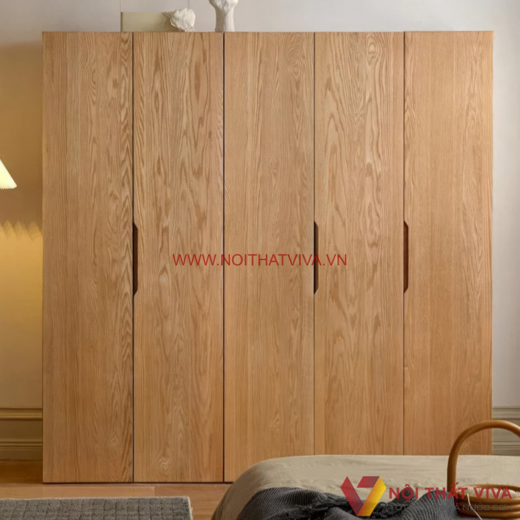 Mẫu Tủ Gỗ Quần Áo Đẹp Kiểu Kịch Trần Thiết Kế Tối Giản Hiện Đại