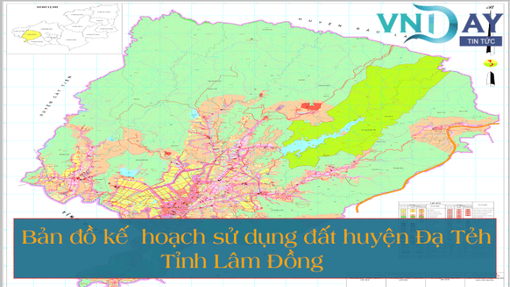 Bản đồ quy hoạch sử dụng đất huyện Đạ Tẻh Tỉnh lâm đồng