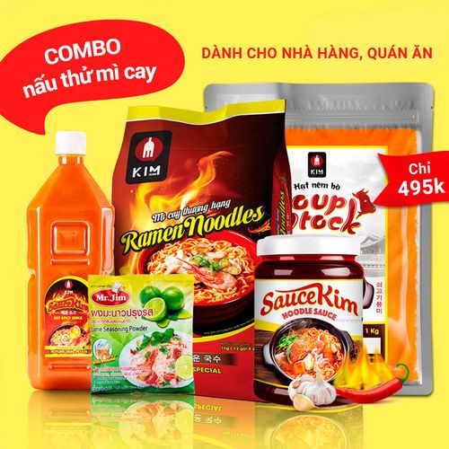 Tiết kiệm chi phí nguyên liệu với Combo nấu thử mì cay 7 cấp độ cho quán ăn Hàn Quốc