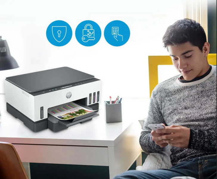 Máy in màu đa chức năng HP Smart Tank 720 không dây nhỏ gọn, in ấn tiết kiệm và dễ sử dụng