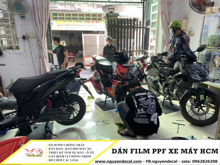 Dán film PPF cho xe máy ở đâu uy tín