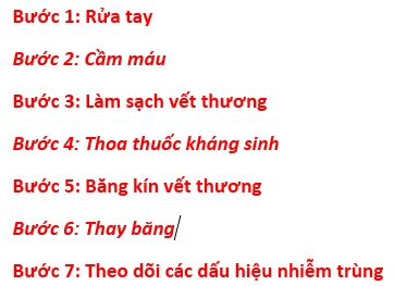 Sơ cứu vết thương thủng, hở, bị chảy máu