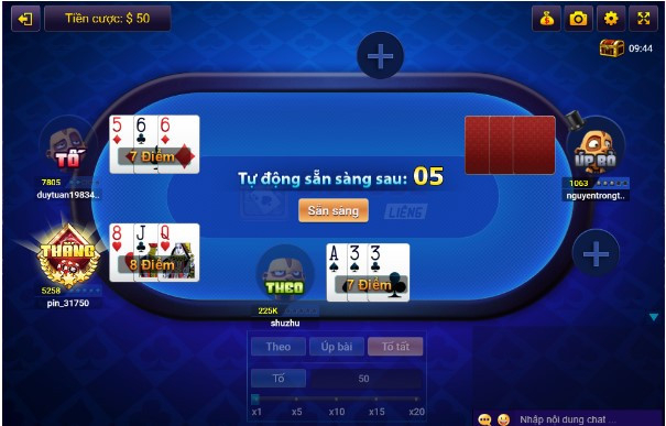 Liêng - Game bài cực chất thách thức khả năng mọi bet thủ